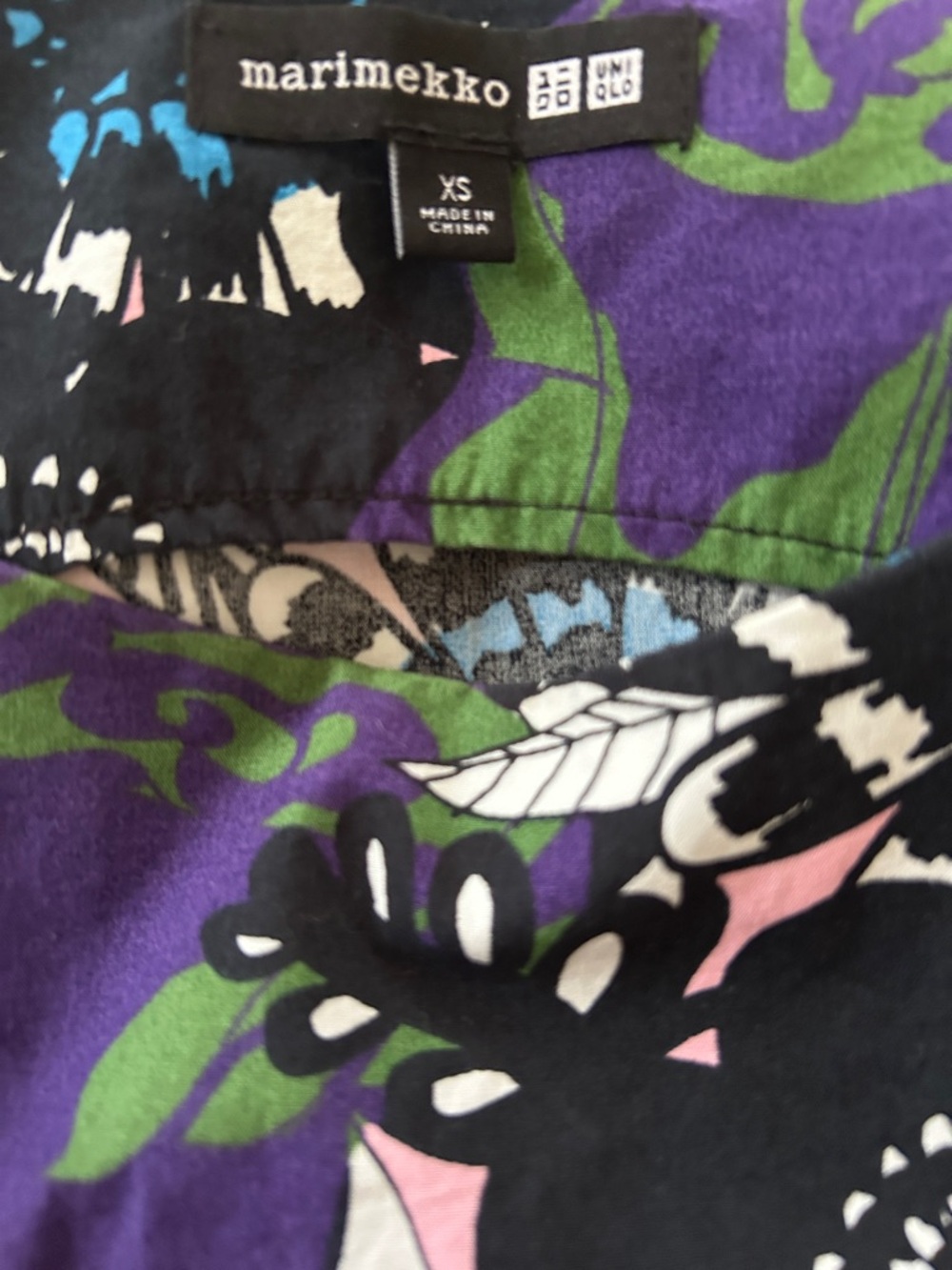 Marimekko x Uniqlo Multicolor Floral Cotton Sleeveless Tank Top Blouse Womens XS - Picture 8 of 9